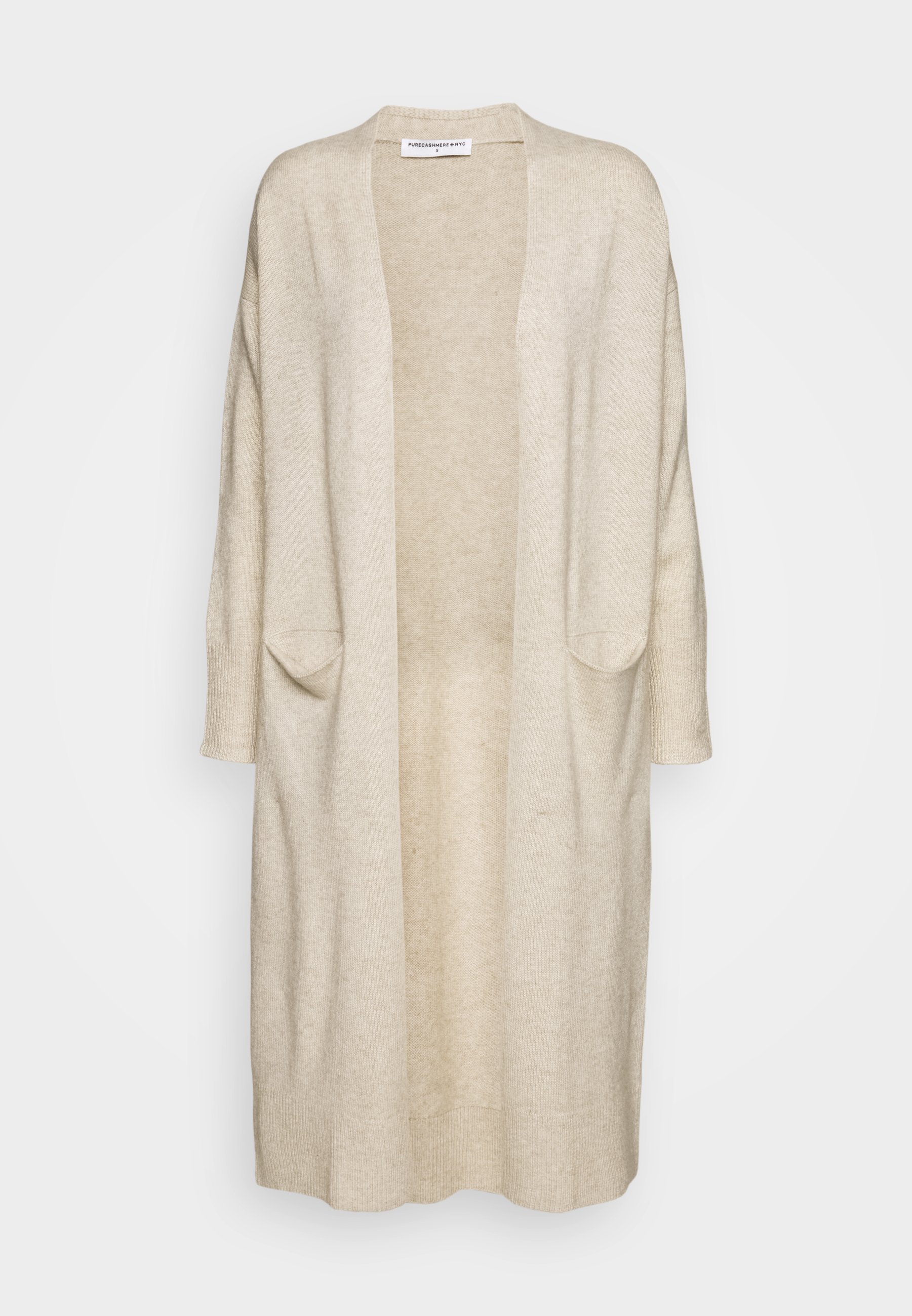 pure cashmere LONG CARDIGAN Cardigan oatmeal/taupe