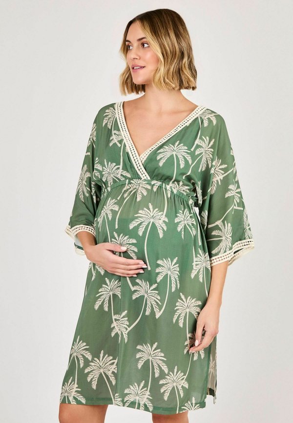 MATERNITY FIT - PALM TREE KAFTAN  - Freizeitkleid - khaki