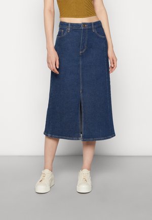 Gonna a campana - light-blue denim