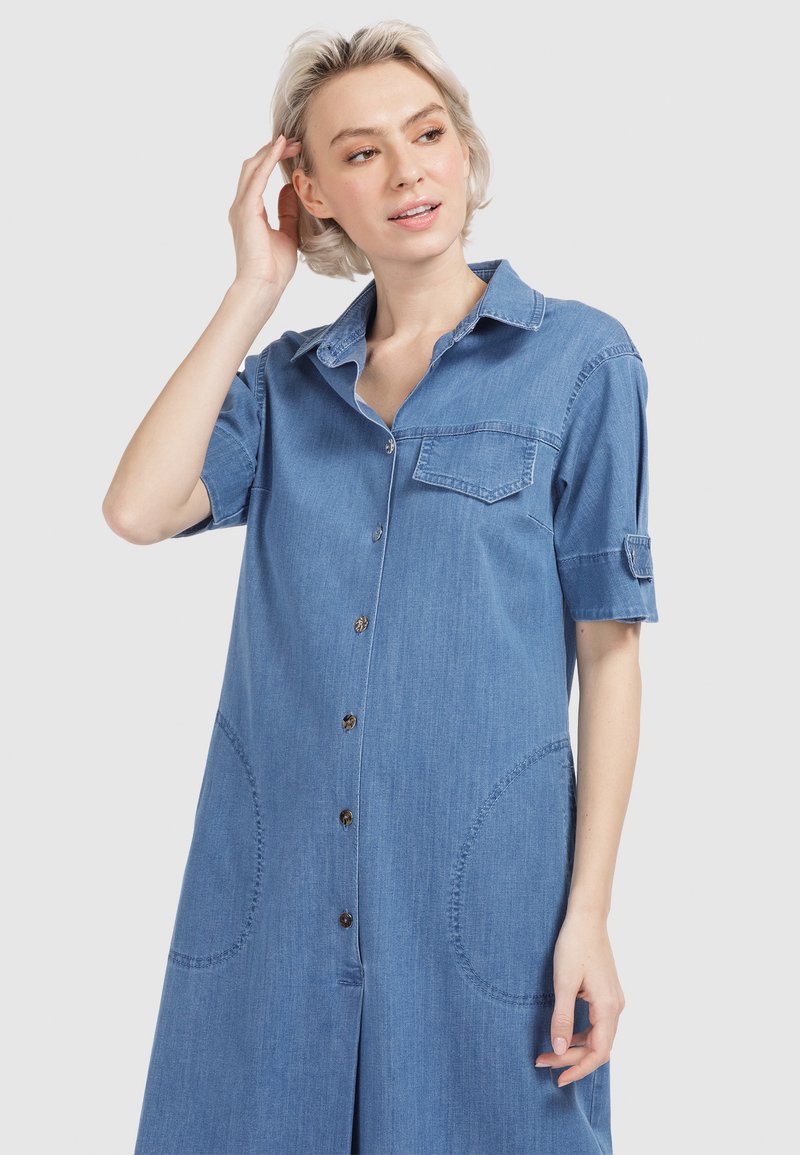 Damen Freizeitkleider | HELMIDGE Maxikleid blau - GO79833 Damen Freizeitkleider | HELMIDGE Maxikleid blau - GO79833