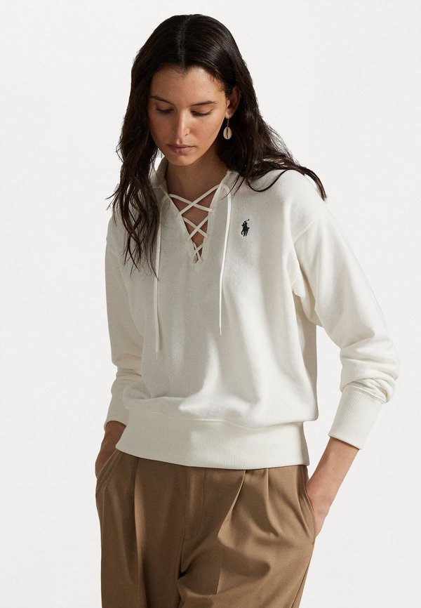 LIGHTWEIGHT FLEECE LACE UP PULLOVER - Sweatshirt - nevis