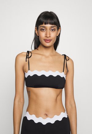 Seafolly GIA RIC RAC BUSTIER BANDEAU - Bikinitop - black