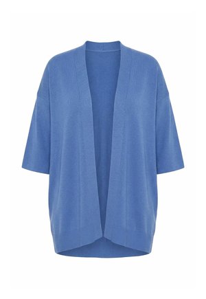 Ulla Popken, OVERSIZED SHAWL COLLAR 3/4 SLEEVE CARDIGAN - Strickjacke - pale sailing blue