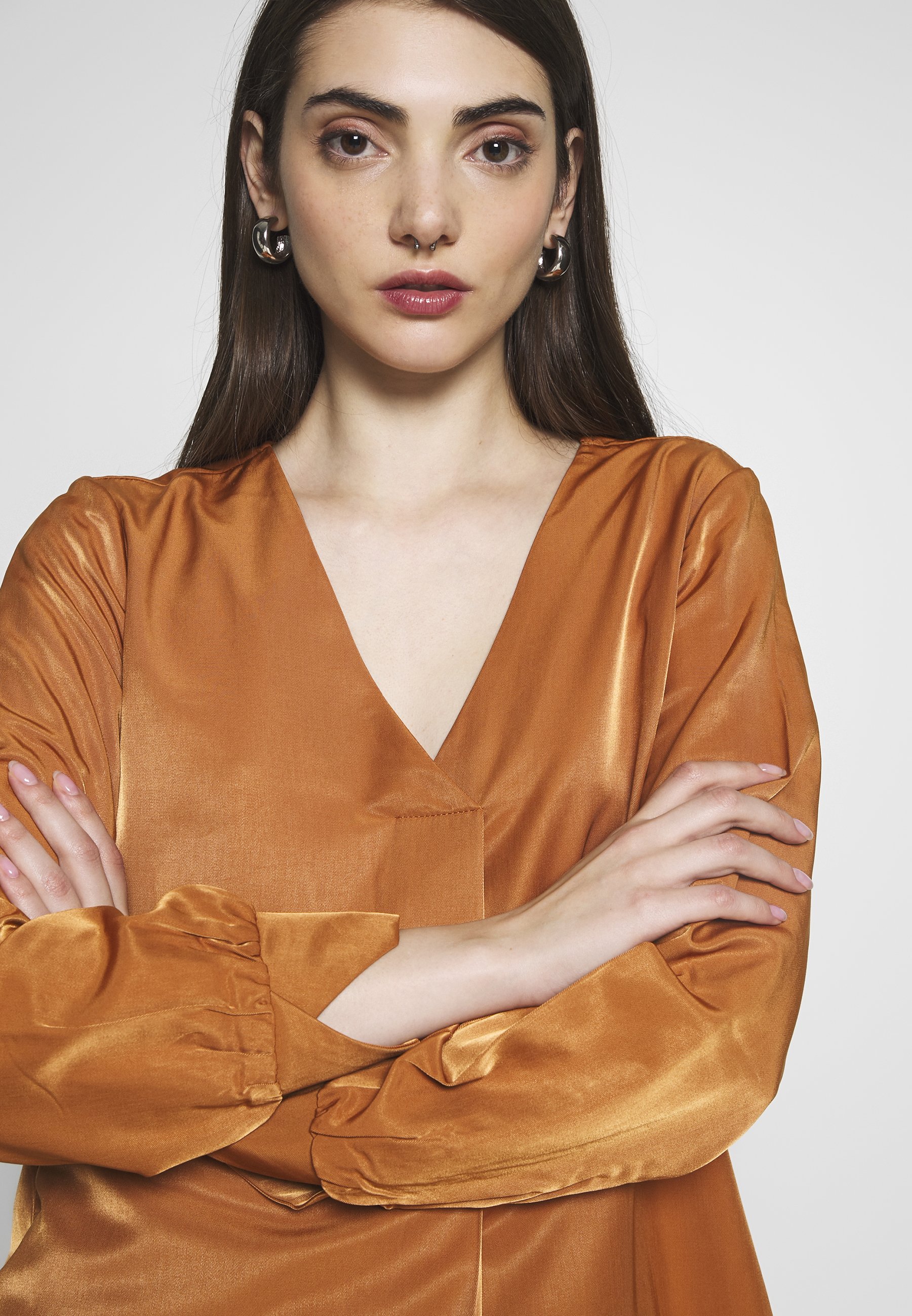 Object OBJEILEEN V NECK SEASONAL Bluser sugar almond Object OBJEILEEN V NECK SEASONAL - Bluser - sugar almond
