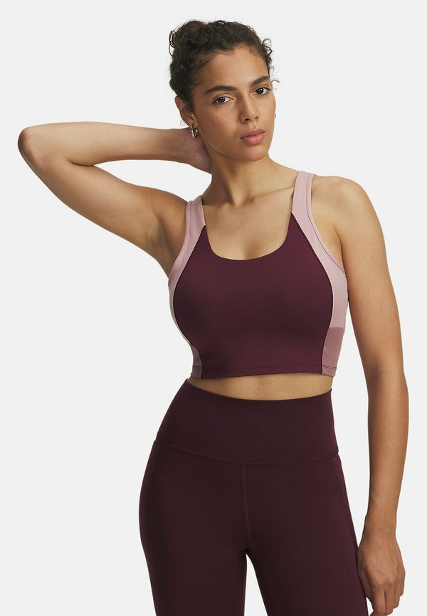 MERIDIAN COLORBLOCK - Sport-BH mit mittlerer Stützkraft - maroon mist