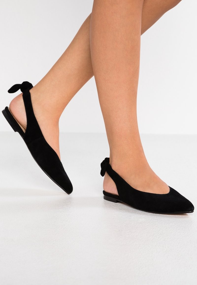 mint&berry Ballerines à brides arrière - black
