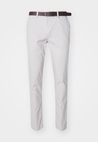 JPSTMARCO JJDAVE WITH BELT - Hlače chino - silver