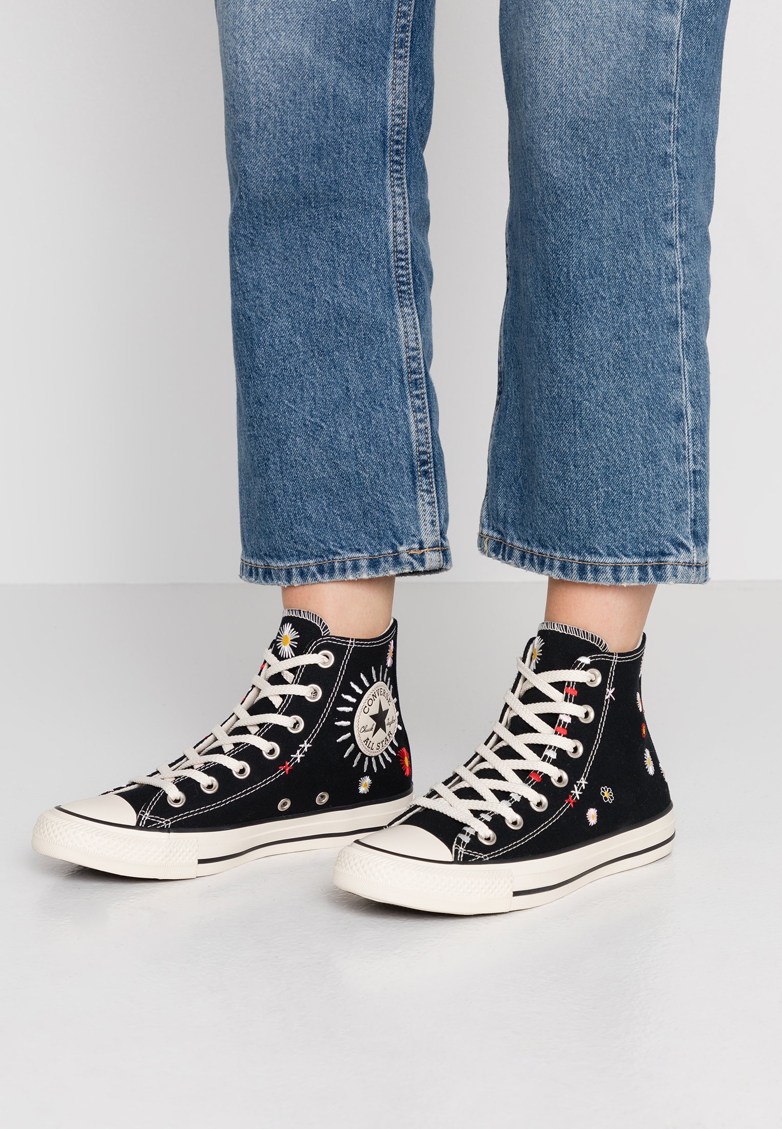 Converse CHUCK TAYLOR ALL STAR - Sneakers alte - black/natural ivory - Zalando.it