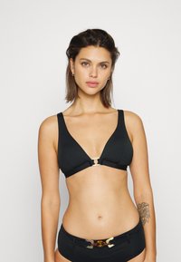 Seafolly BELIZE LONGLINE - Parte de cima de biquíni - black