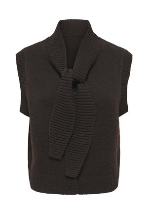 ONLY, ONLMARY TIEBAND VEST KNT - Veste sans manches - chocolate torte