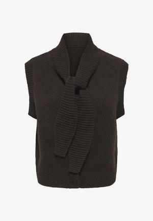ONLY, ONLMARY TIEBAND VEST KNT - Veste sans manches - chocolate torte
