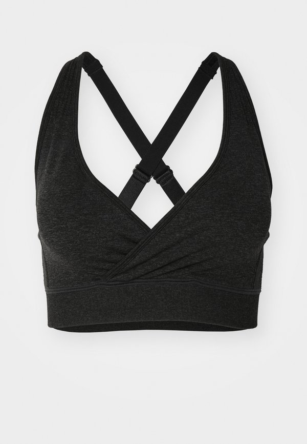 SOFT SEAMLESS ADJUSTABLE BRA - Medium support sports bra - graphite melange4
