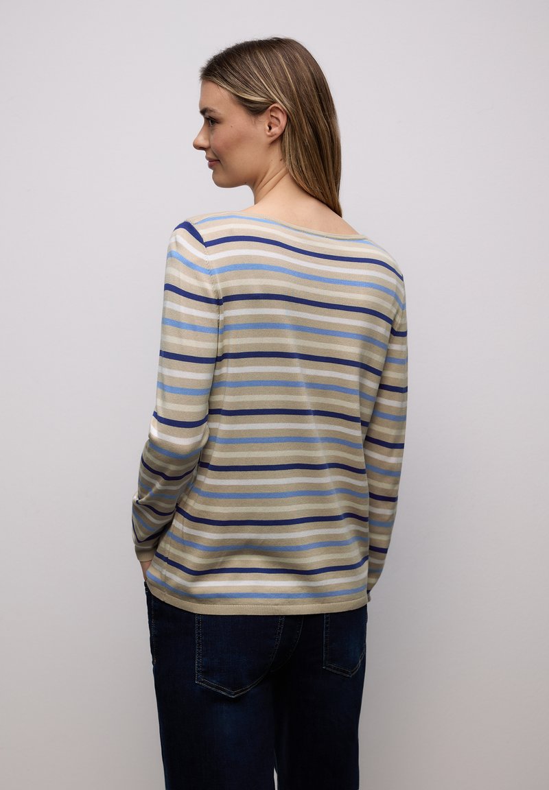 Street One Maglietta Donna A Righe Con Spalle Scoperte, Viscosa Elastica - 2