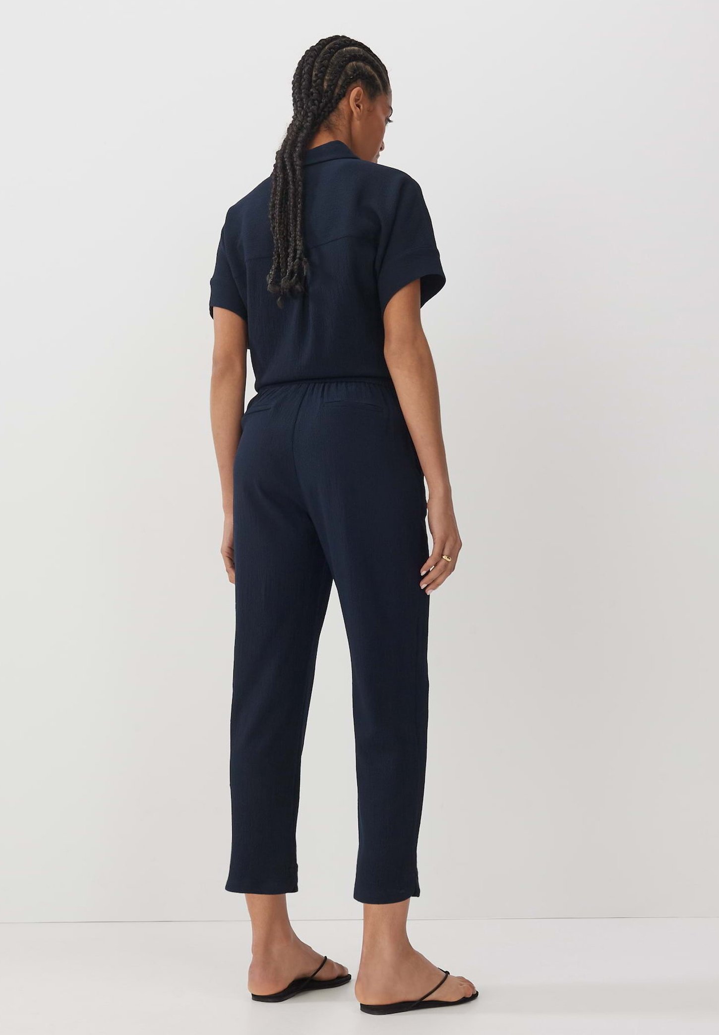 洋楽 sha slim someday. CITY CHARLIE TEXTURE - Stoffhose - ocean/dunkelblau - Zalando