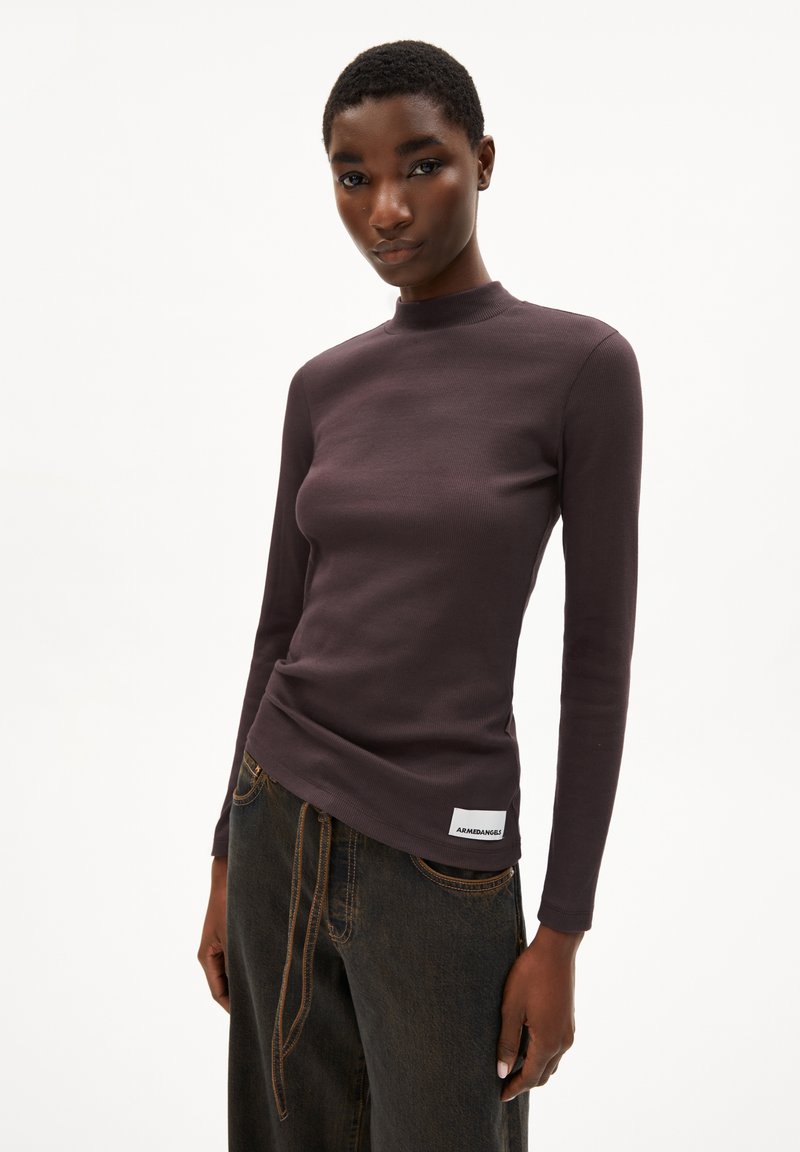 ARMEDANGELS FATIMAARA - Langarmshirt - coffee