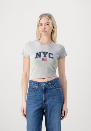 Hollister Co. Print T-shirt - grey