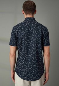 Next SHIRT - Ing - navy blue holiday print