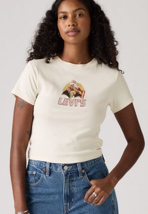 ESSENTIAL SPORTY TEE - T-shirt imprimé - archival egret