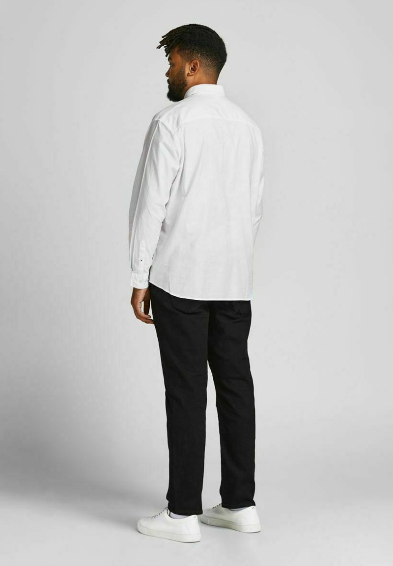 Mann JACK & JONES Effen Grote Maten Hemd Basis Lange Mouw Shirt Uni Zakelijk JJEOXFORD, Colour:Blue, Size:6XL