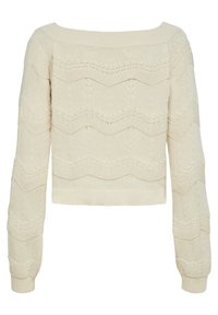 ONLY STRICKPULLOVER OFF SHOULDER - Camisola - eggnog