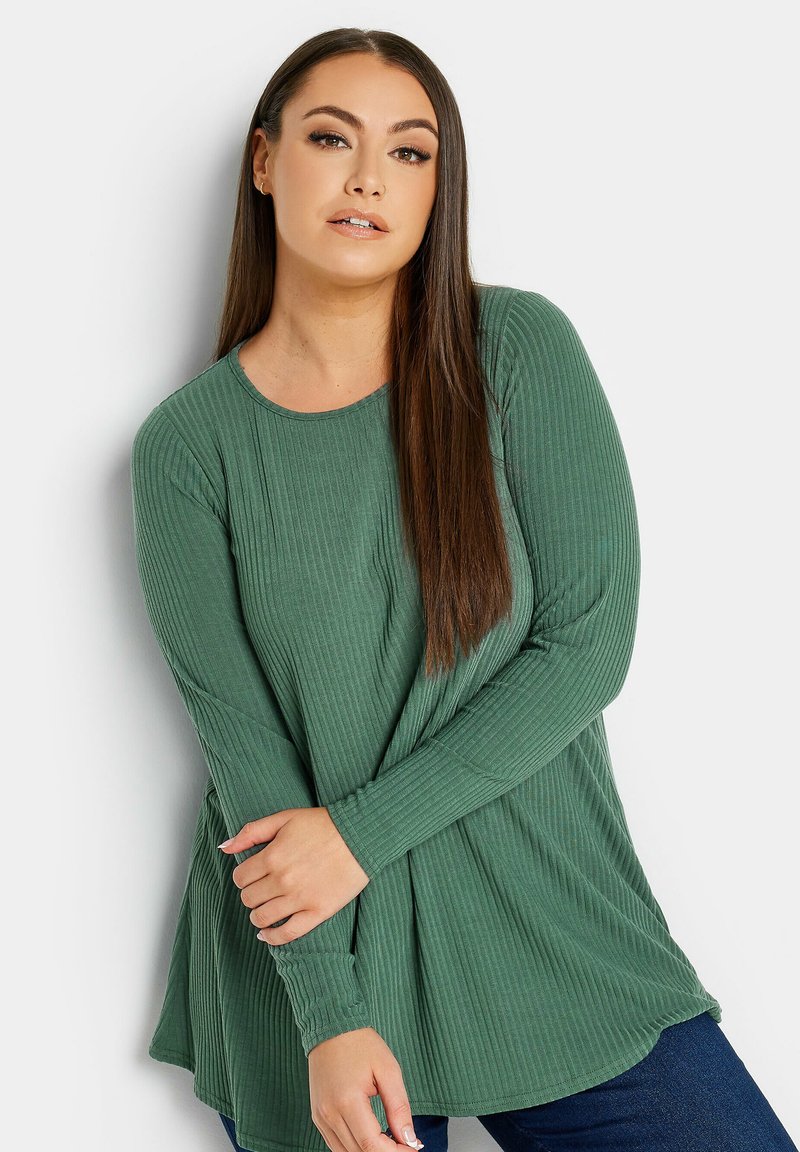 ADAY Women’s Something Borrowed Green Hi-Low Hem Stretch Shirt Size XS
