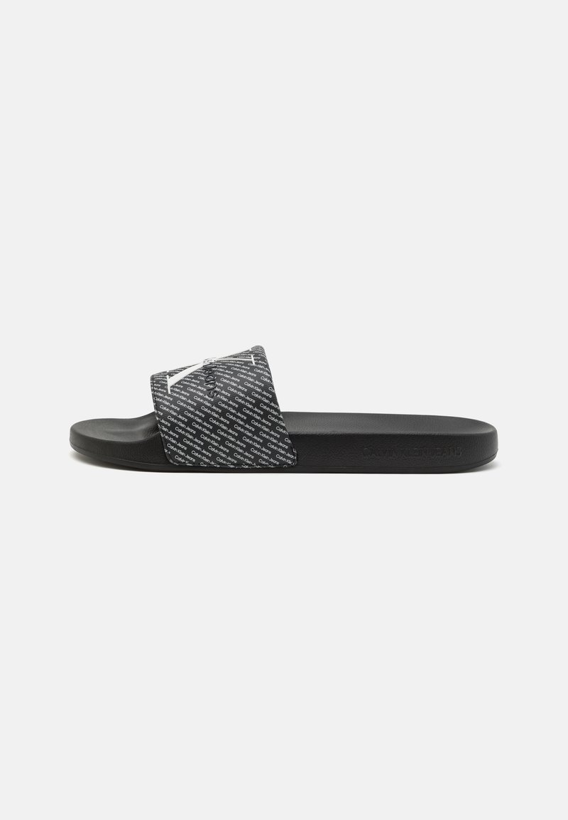 Calvin Klein Jeans SLIDE  - Chanclas de baño - black/bright white