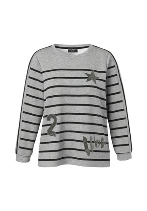 MIT STREIFEN UND MOTIVEN - Sweatshirt - grau