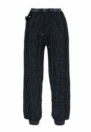 #VDR VILLADELLEROSE, PATTERNED KNIT TROUSERS - Pantalon classique - anthracite