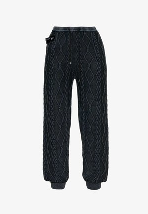 #VDR VILLADELLEROSE, PATTERNED KNIT TROUSERS - Pantalon classique - anthracite