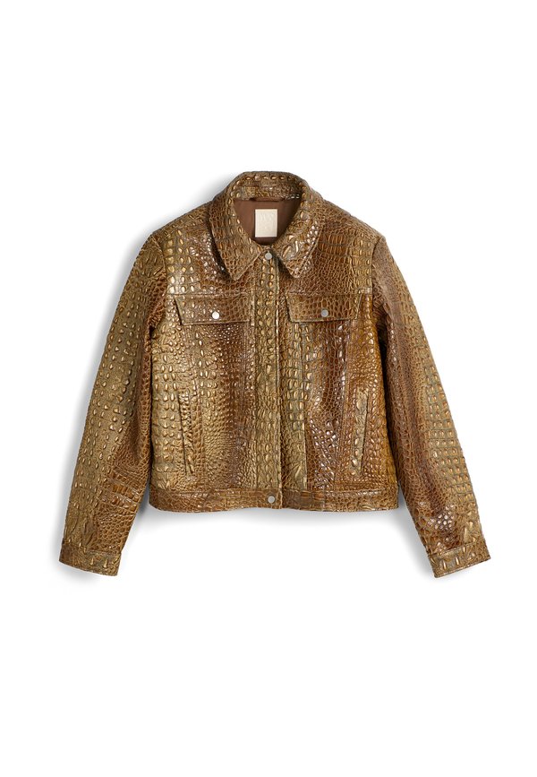 Leather jacket - mittelbraun2