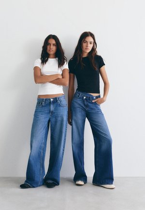 PULL&BEAR 2 PACK - T-shirt basic - mottled black