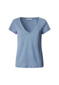 MEGAN V-NECK - Lihtne T-särk - steel blue