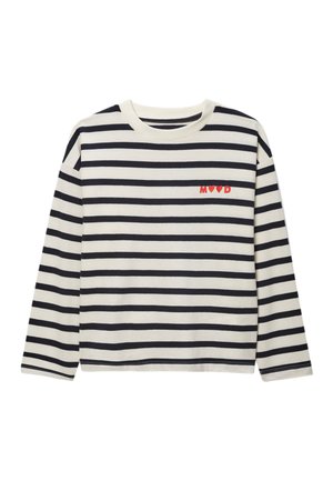 À INSCRIPTION RAYÉ EN GOTS - T-shirt à manches longues - marine