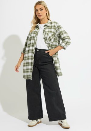 CHECK BOYFRIEND - Overhemdblouse - khaki