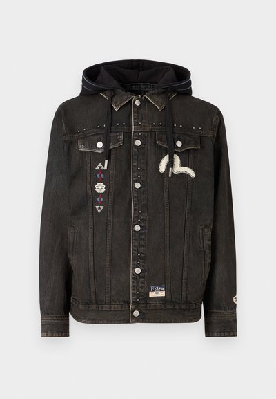 Evisu WEEL OF WISDOM JACKET - Jeansjacke - black