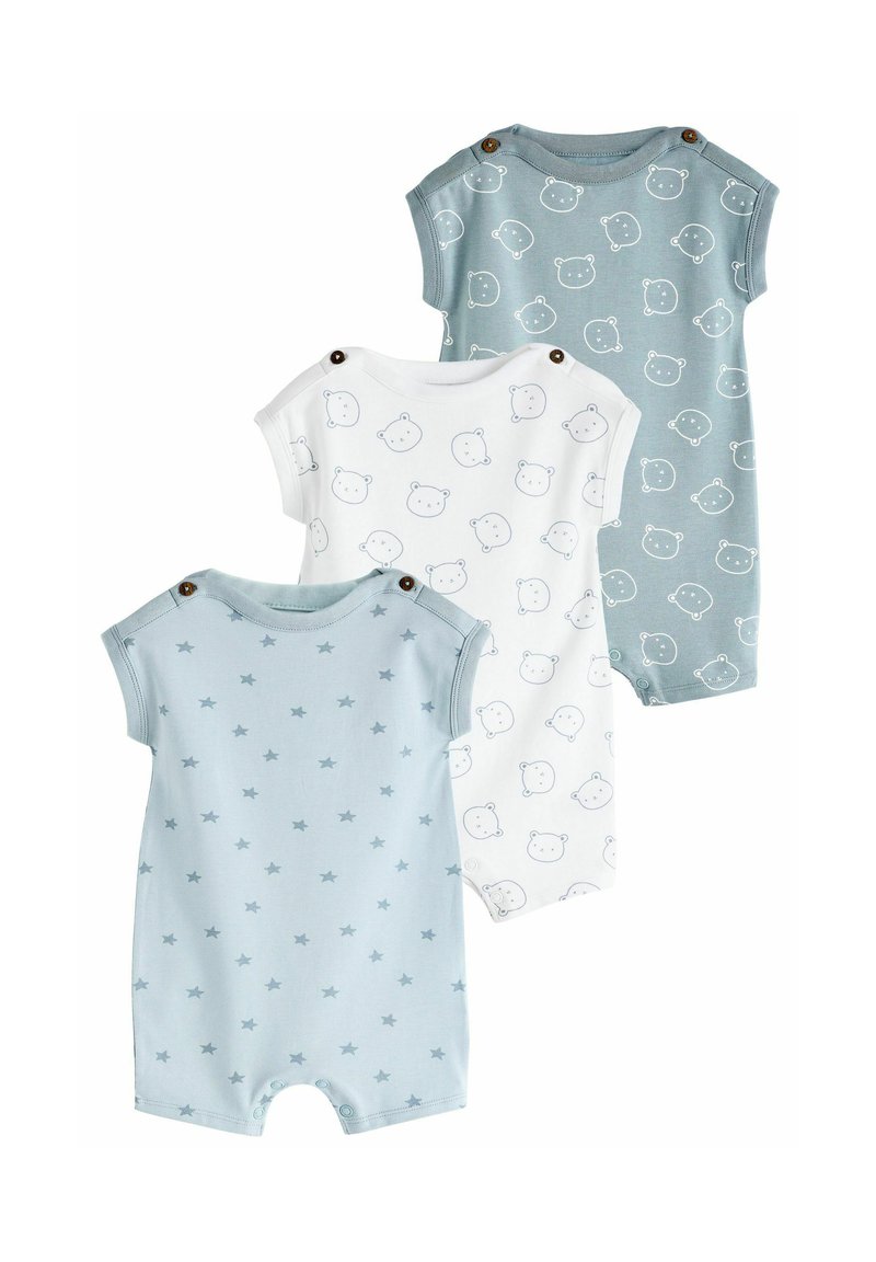 Next - ROMPERS 3 PACK  - REGULAR FIT - Kombinezon - blue white bear, Povećaj