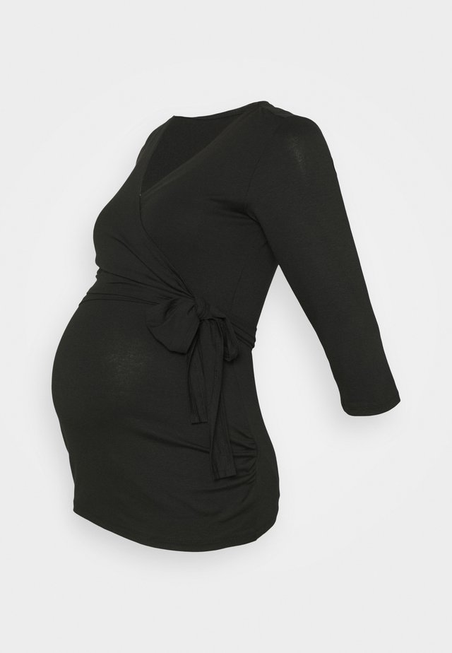 3/4 SLEEVE BALLET WRAP - T-shirt à manches longues - black