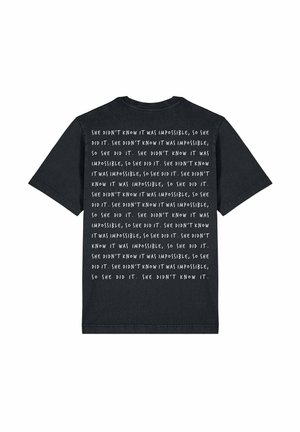 IMPOSSIBLE BACK HEAVYWEIGHT - Print T-shirt - washed black