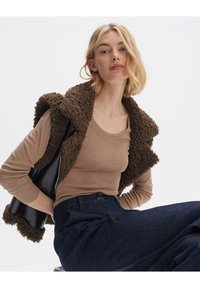 OPUS SOFT SLIM FIT BASIC - Longsleeve - nutmeg