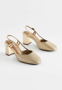 Next FOREVER COMFORT SQUARE TOE WEAVE - Avokkaat - gold