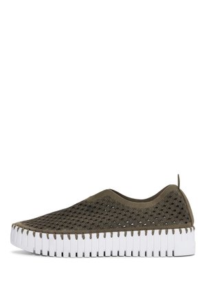 Ilse Jacobsen TULIP3373 - Loaferit/pistokkaat - deep olive