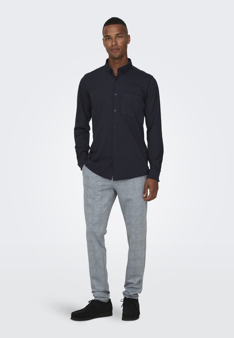 Only & Sons - ONSMARK SLIM CHECK PANTS  - Trousers - dark grey, Enlarge