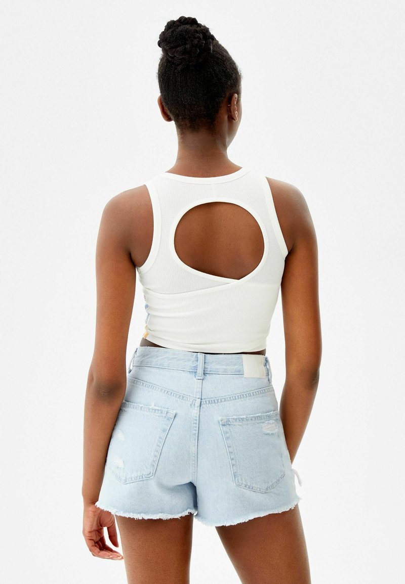 Damen Kleider | Bershka VINTAGE WITH RIPS Jeans Shorts light blue/hellblau - PE53899 Damen Kleider | Bershka VINTAGE WITH RIPS Jeans Shorts light blue/hellblau - PE53899