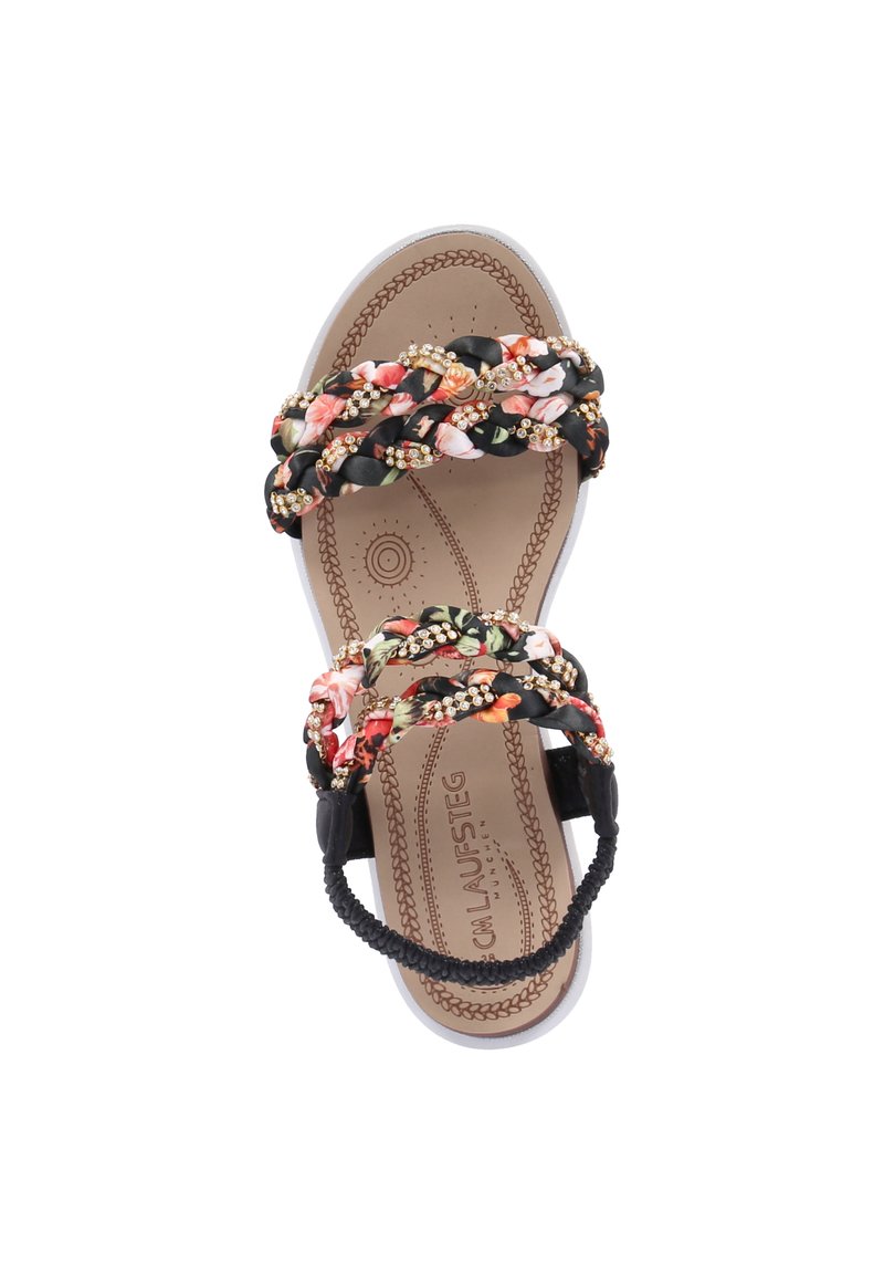 Damen Riemchensandalen | CM Laufsteg München Plateausandalette schwarz - CR16413 Damen Riemchensandalen | CM Laufsteg München Plateausandalette schwarz - CR16413