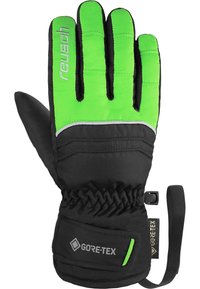 Reusch TEDDY GORE-TEX - Gants - black/neon green