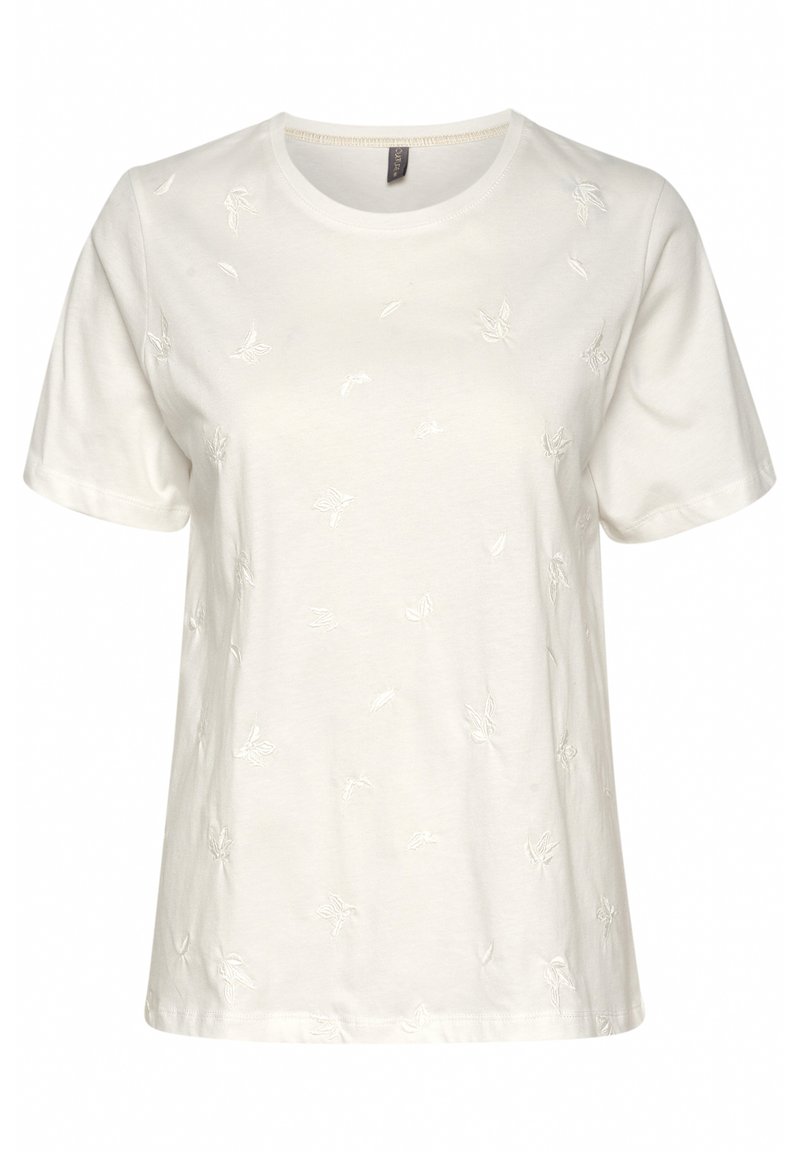 culture T-shirt print crème