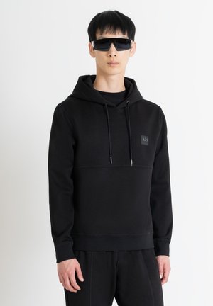 REGULAR  FIT - Felpa con cappuccio - black