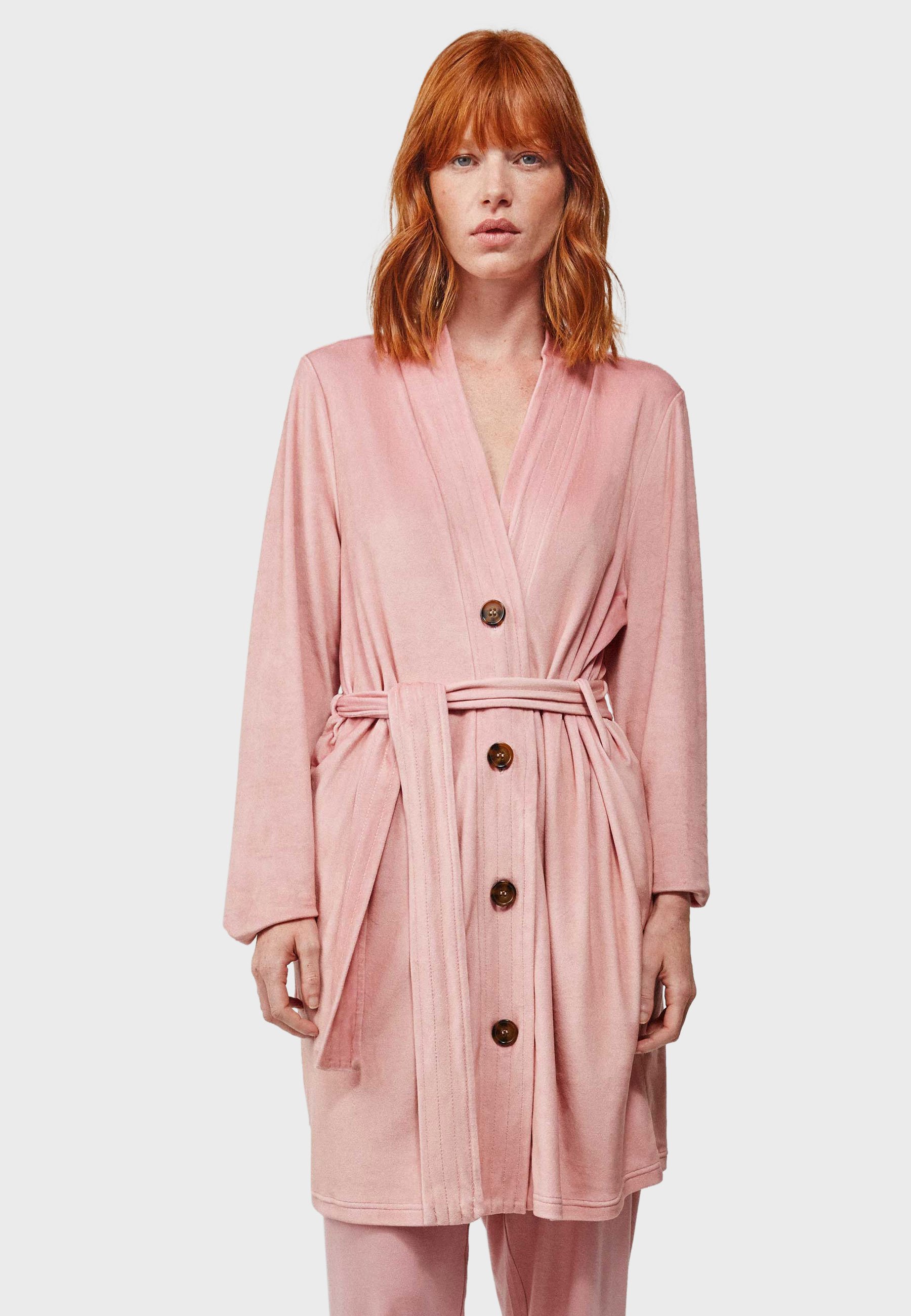 pale pink dressing gown Women's Pink Dressing Gown - Oceania