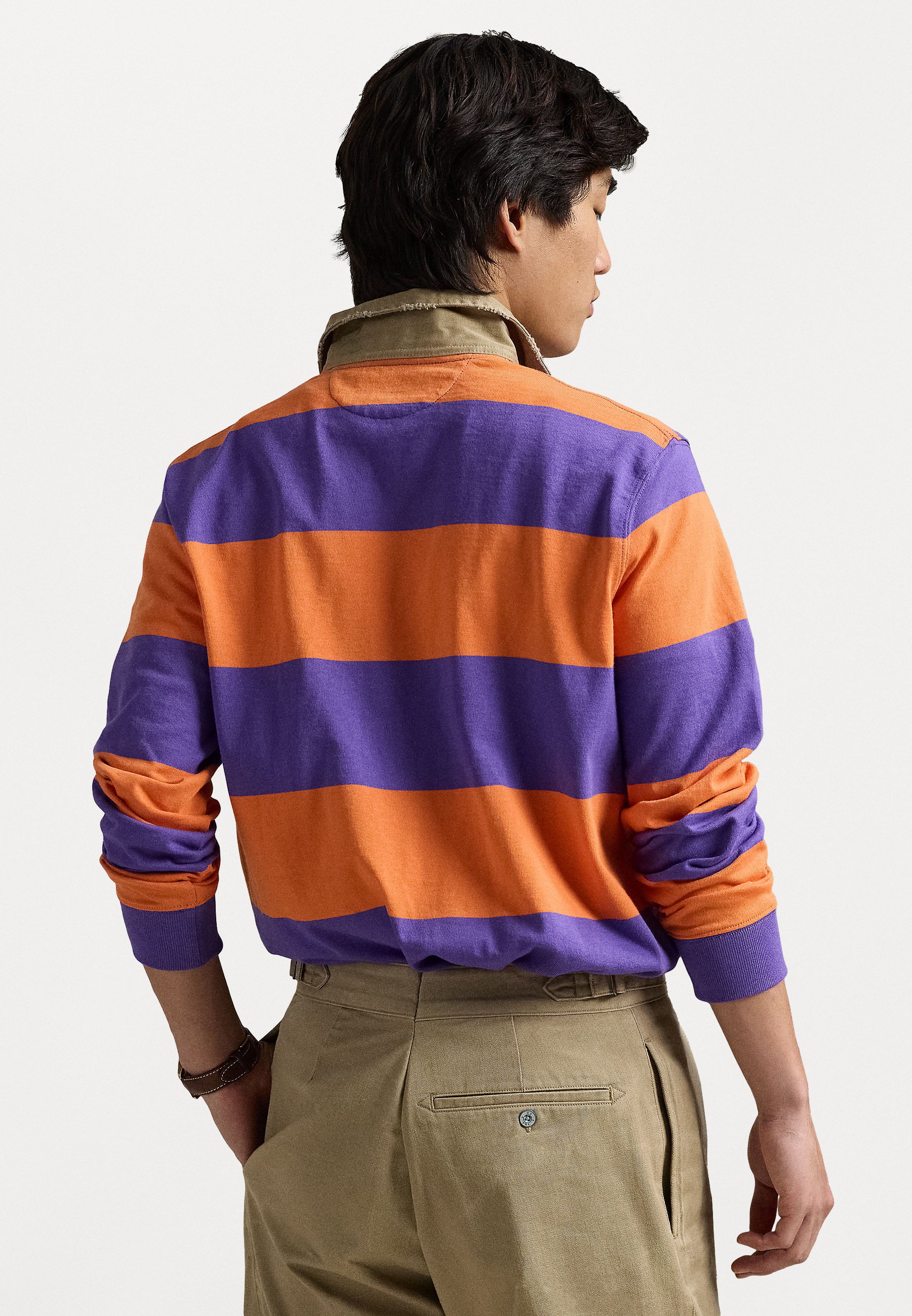 【POLO RALPH LAUREN】CLASSIC KHAKI-COLLAR RUGBYポロシャツ Classic Fit Khaki-Collar Rugby Shirt