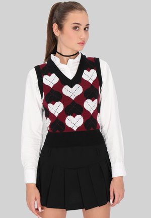 SLIPOVER - Pulover - black burgundy